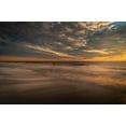 thumbnail image 2 of Jaynes Gallery 18x13 Gold Ornate Wood Framed with Double Matting Museum Art Print Titled - USA-New Jersey-Cape May National Seashore Sunset on ocean shore, 2 of 4