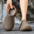 thumbnail image 6 of HXWCHs Unisex EVA Clogs,Thick Sole Breathable Slip-On Sandals, 3D Textured Non-Slip Casual Shoes for Men Women Indoor Outdoor Size: 10 Brown, 6 of 9