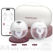 Momcozy M5 Smart App Control Hands Free Breast Pump, Double Wearable Breast Pump of Baby Mouth Double-Sealed Flange with 3 Modes & 9 Levels, Electric Pump Portable