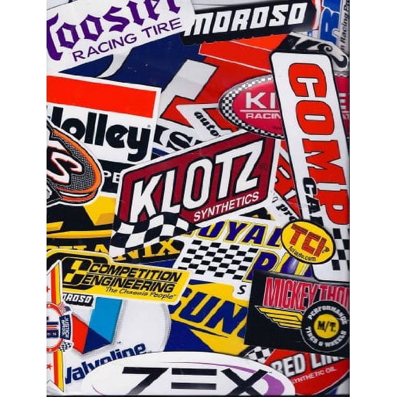Racing Decal Sticker 25 Piece Assortment Pack By Crash Daddy