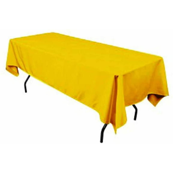 valentina textile inc, Polyester Rectangular Tablecloth 60"x108" by valentina textile inc (Yellow)