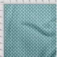 thumbnail image 4 of oneOone Cotton Silk Turquoise Blue Fabric Block Craft Projects Decor Fabric Printed By The Yard 42 Inch Wide, 4 of 5