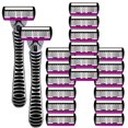 thumbnail image 3 of Men's 6-blade manual razor set with anti-slip strips for 10 occasions - a must-have tool for daily hair removal for men and women, 3 of 11