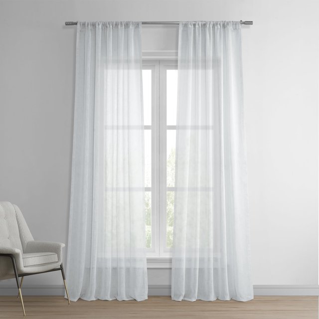 Cortina HPD Half Price Drapes Sheer Aspen White 127 x 274 cm
