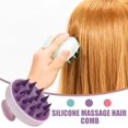 thumbnail image 3 of Cepillo de silicona para masaje del cuero cabelludo, cepillo corporal de silicona para lavar el cabello, baño, SPA, ducha, cepillo de masaje, 3 of 4