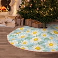 thumbnail image 5 of Xecao Daisies Flowers Pattern Christmas Tree Skirt Holiday Part Decorations for Christmas Tree, Farmhouse Christmas Decor Xmas Holiday Home Party Decorations-36", 5 of 6