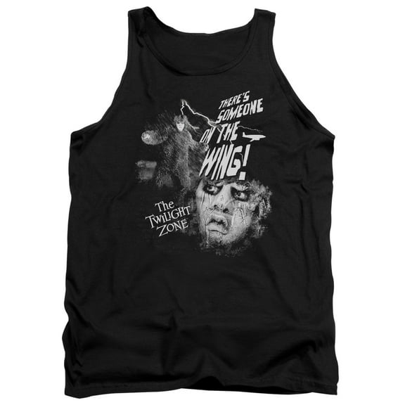 Twilight Zone Someone On The Wing Adult Tank Top Black