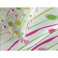 thumbnail image 4 of Ambesonne Green Pink Quilted Bedspread Set 3 Pcs, Doodle Stripes Dots, Queen Size, Green Pink White, 4 of 5