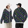 thumbnail image 4 of Kdxio Mardi Gras Strings of Beads Print Women Men Sun Protection UPF 50+ Jackets Zip Up Long Sleeve Hoodie Hiking Lightweight with Pockets, 4 of 7