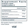thumbnail image 2 of Vital Nutrients Saw Palmetto Pygeum Nettle Root | 60 Capsules | 20 Servings, 2 of 3