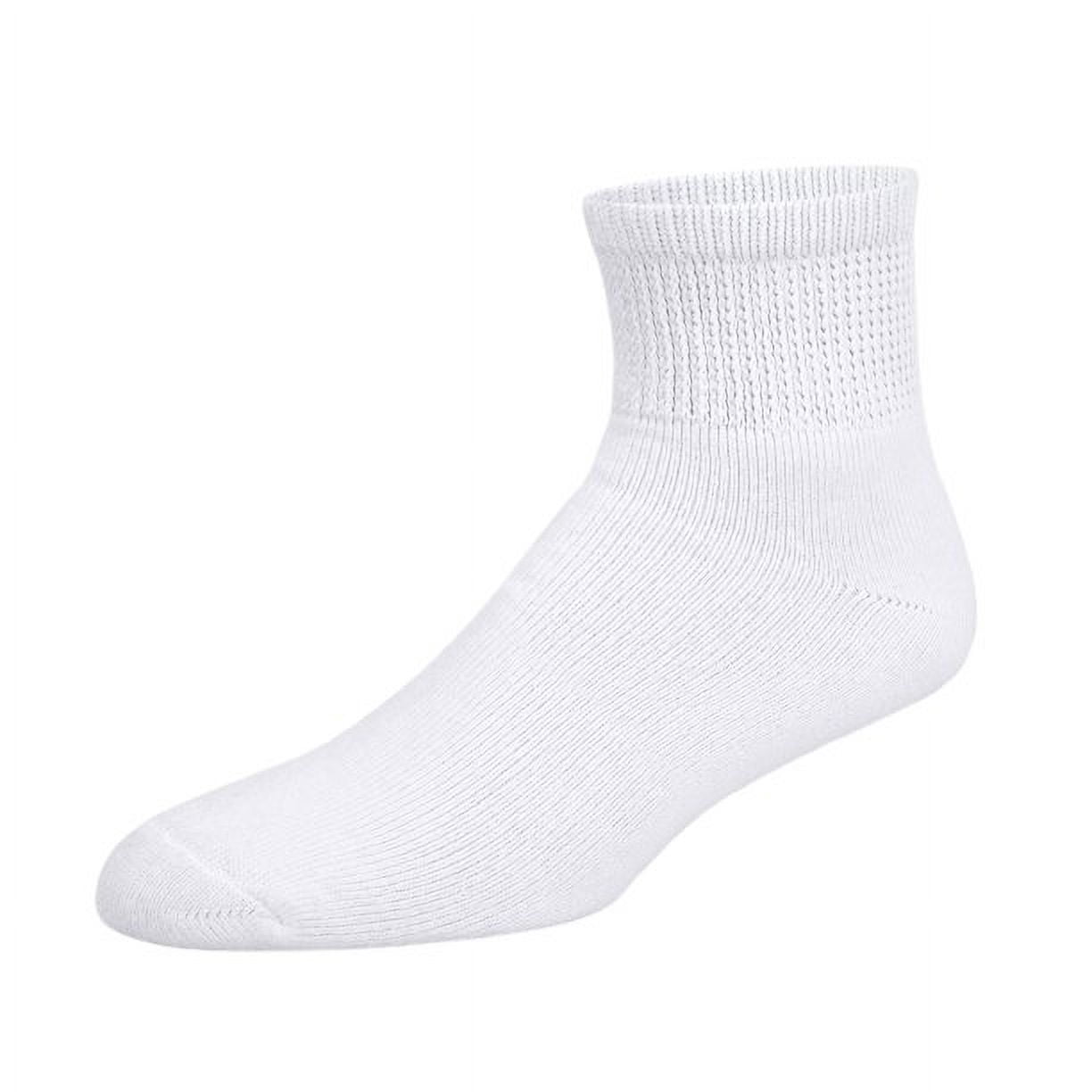 2-12 Pairs Premium Women’s Colorful Soft Breathable Cotton Ankle Socks, Non-Binding & Comfort Diabetic Socks (Fits Shoe Size 6-10) (White, 12 Pack)