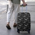 thumbnail image 3 of Black Cartoon Dinosaurs Fossils Pattern Luggage Cover Fashion Suitcase Cover Baggage Covers Fit 25-28 Inch Luggage (Go Travel), 3 of 5