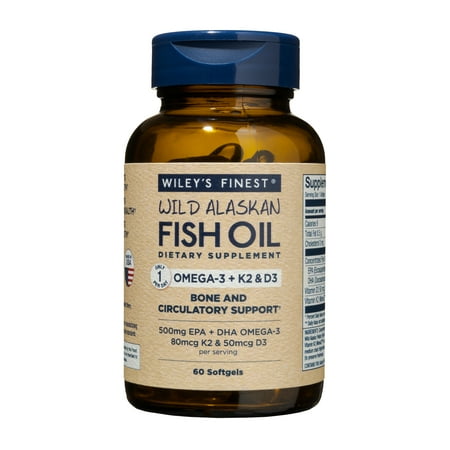 Wileys Finest Omega-3 + K2 & D3 60 Softgels
