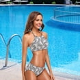 thumbnail image 3 of Women's Sexy Swimwear Cute Cats Grey Pattern 2 Pcs Push-up Halter Top Swimsuit/Bathing/Bikini Set, Small, 3 of 6