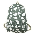 thumbnail image 3 of Large Capacity Cow Print Backpack - Fashionable School Bag, Casual Daypack, Nylon Material with Adjustable Straps, for Teens College Students, Travel Work Commuter Bag, Green, 3 of 6