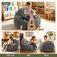 thumbnail image 5 of Bean Bag Chair with Filling, Tufted Fluffy Bean Bag Sofa with Memory Foam for the Living Room, Halls of Residence and Flats (Gray), 5 of 7