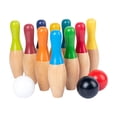 thumbnail image 3 of ZLight Kids Bowling Set Wood Pins Ball Early Education Promotes Fun Skill Development For Little Bowlers Balance, 3 of 6