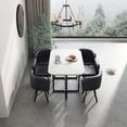 thumbnail image 4 of Modern 7 Pieces Dining Table Set, Rectangle Dining Table with 6 Chairs for Dining Room, Kitchen, 4 of 7