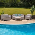 thumbnail image 2 of Ensemble de Jardin en Rotin Gris 4 Pcs, 2 of 3