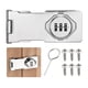 thumbnail image 1 of Cerraduras de hasp de contraseña, cerradura de combinación para puertas de gabinete, pestillo de puerta de granero para gabinetes, puerta de granero, plateado, 1 of 6