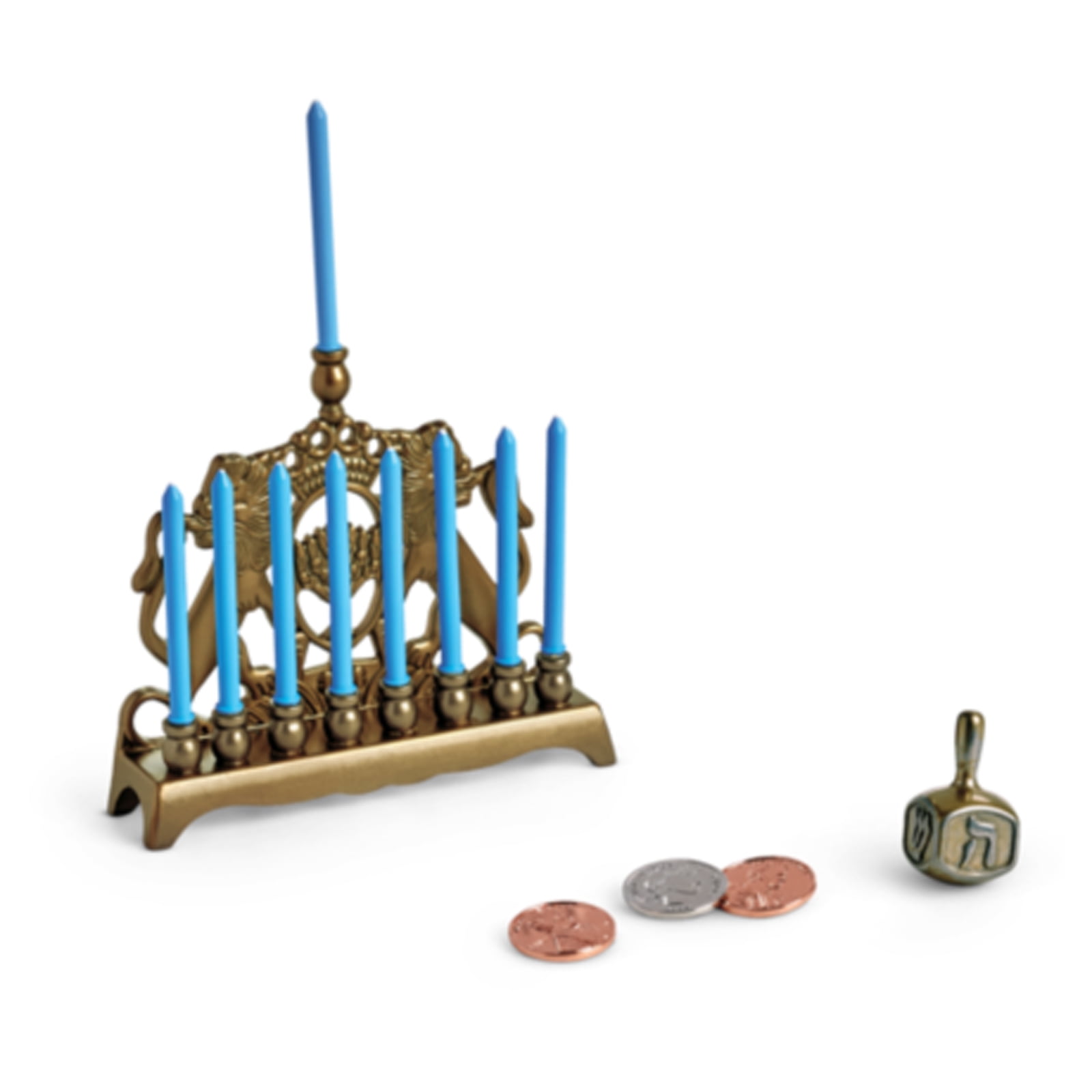 American Girl Doll Accessories Rebecca Menorah & Dreidel Set for 18" Dolls Hanukkah