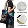 thumbnail image 3 of Batman / Bat Man Bolso de tela con estampado de lienzo para mujer, bolsa de compras reutilizable y estética, con cremallera interior, regalo para mujer,38*45cm., 3 of 6