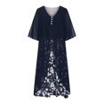 thumbnail image 4 of Robe à Manches Longues Femme Mode Robe Imprimée à Manches Longues Boutons Col Rond Élégante Robe Rétro Longue Robe T-Shirt Femme Robe à Manches Longues Femme Robe à Manches Longues pour Femme Aguichant, 4 of 8