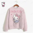 thumbnail image 2 of Sudadera con capucha de otoño HELLO KITTY, sudadera fina y elegante para mujer, jerséis Harajuku, moda coreana, camisetas de manga larga a juego, ropa de calle, 2 of 5