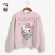 thumbnail image 2 of Sudadera con capucha de otoño HELLO KITTY, sudadera fina y elegante para mujer, jerséis Harajuku, moda coreana, camisetas de manga larga a juego, ropa de calle, 2 of 5