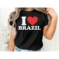 thumbnail image 2 of I Love Brazil National Day Patriotic Travel Brazilian Gift T-Shirt Brazil Citizen Resident Visitor Truism Presents Tshirt, 2 of 10