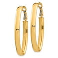 thumbnail image 2 of 14K Yellow Gold High Polished 5mm Omega Back Oval Hoop Earrings, 2 of 7