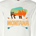 thumbnail image 4 of Inktastic Montana Gift Buffalo Silhouette Long Sleeve T-Shirt, 4 of 5
