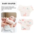 thumbnail image 4 of 2 Pcs Cotton Baby Girl Reusable Diaper Pants Washable Diaper Pants For Infant, 4 of 4