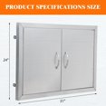 thumbnail image 2 of Stainless Steel Sliding Door Hardware , Magnetic Catch, For Outdoor Kitchen, Grill Island, Commercial Use – Double Door, 30.5x21 Inches, 2 of 7
