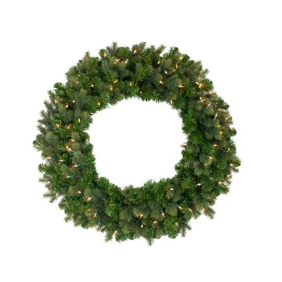 Northlight Pre-Lit Savannah Spruce Artificial Christmas Wreath - 36-Inch, Clear Lights