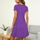 thumbnail image 3 of Vestido Largo de Manga Larga para las Mujeres Color Sólido Camisa de Noche de Ternera, Suelto Vestido de Sueño Casual para el Salón de Casa, 3 of 8