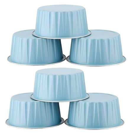 

200Pcs 5Oz 125Ml Disposable Cake Baking Cups Muffin Liners Cups with Aluminum Foil Cupcake Baking Cups-Blue