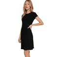 thumbnail image 4 of Active Basic USA Short Sleeve Crew Neck A-Line Mini Dress, Black, Medium, 4 of 5