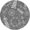 thumbnail image 2 of Addison Rugs Dream Shag Premium Machine Washable Transitional Nautical Gray Round Rug, 8' x 8', 2 of 8
