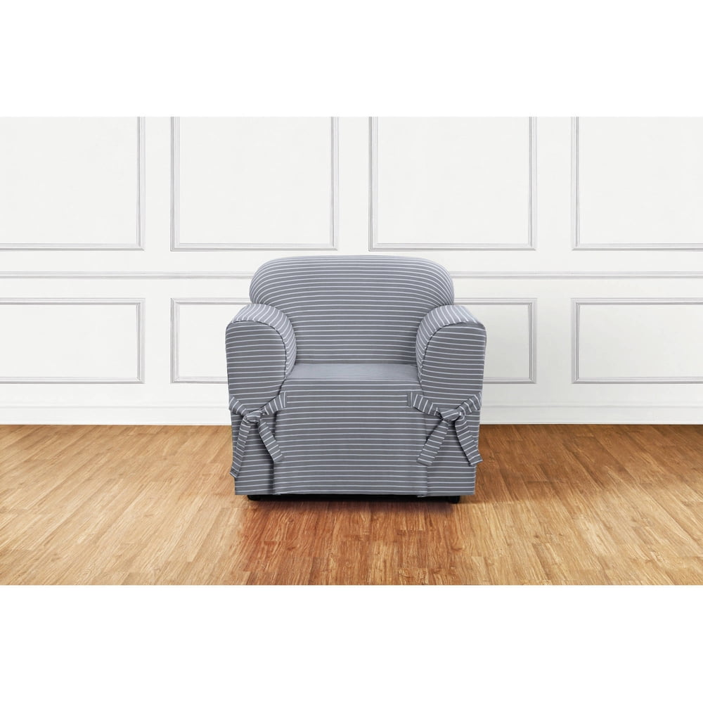 Sure Fit Horizontal Club Stretch 1Piece Chair Slipcover