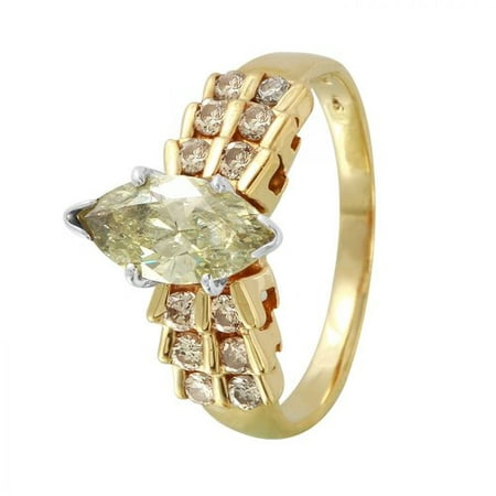 Foreli 1.3CTW Diamond 14K Two tone Gold Ring