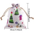 thumbnail image 4 of 10 bolsas de regalo con cordón de yute de línea pequeña, bolsa de arpillera de Navidad para regalo de fiesta kaili Sencillez, 4 of 5