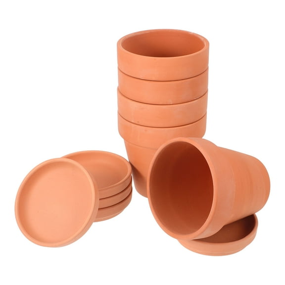 Worgeous 5 Sets Ceramic Flowerpot Nursery Pots Clear Terracotta