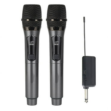 Wireless Microphone 2 Channels UHF Fixed Frequency Handheld Mic Micphone for Professional Show Meeting