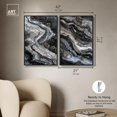 thumbnail image 5 of Ethereal Blooms Duo Canvas Print Sage Gold Wall Art Set by Art Remedy, Black Frame, 20 x 30, 5 of 6