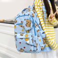 thumbnail image 2 of Cartoon Animal Print Backpack Middle Elementary With Detachable Mini Coin Pouch Side Mesh Pocket Waterproof Back To School Bookbag, 2 of 9