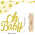 thumbnail image 3 of WSNIJFU 10 Pieces Baby Shower Cutout, Baby Table Centerpiece, Glitter Gender Reveal Party Decoration, Baby Shower Table Decoration with Rope for Home Birthday Party, Kids' Party Decoration (Gold), 3 of 7