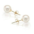 thumbnail image 4 of Cterwk 5 Pairs Pearl Stud Earrings Set Tiny Small and Big Ball Pearl Earrings for Women, 5-10mm, 4 of 6