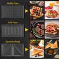 thumbnail image 3 of Sandwichera 3 en 1 OSTBA con platos extraíbles de 750 W, color negro, 3 of 6