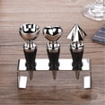thumbnail image 4 of Tapón de botella de vino de aleación de aluminio, 3 piezas Tapón decorativo de botella de vino de aleación de aluminio Tapón de botella de vino de silicona Eleve su experiencia, 4 of 8